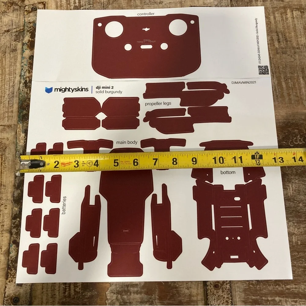 DJI Mini 2 Solid Burgundy Skin By Mightyskins